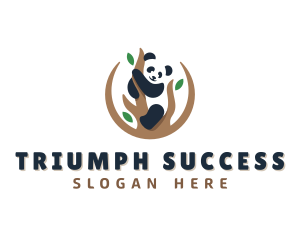 Cute Panda Branch logo design