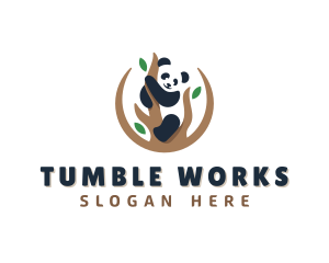 Cute Panda Branch logo design