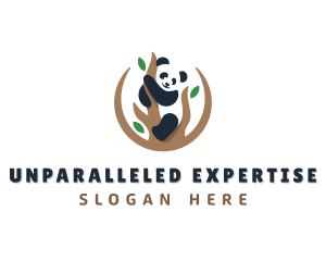 Cute Panda Branch logo design