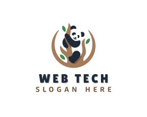 Cute Panda Branch logo design