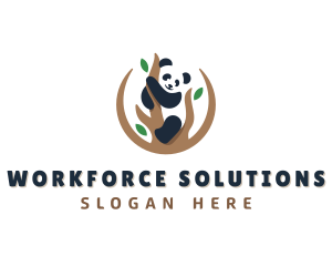 Cute Panda Branch logo design