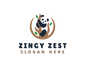 Cute Panda Branch logo design