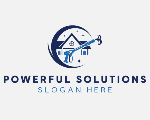 Power Washer House Cleaning  logo design