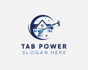 Power Washer House Cleaning  logo design