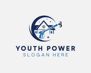 Power Washer House Cleaning  logo design