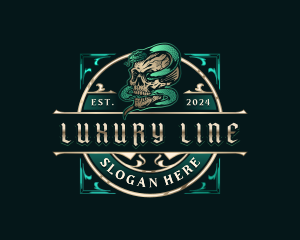 Luxury Skull Venom logo design