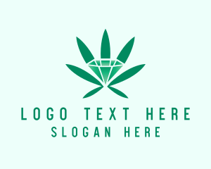 Marijuana Leaf Jewel logo