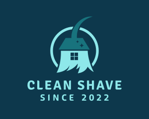 House Cleaning Broom logo design