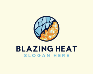 HVAC Heating Cooling logo design