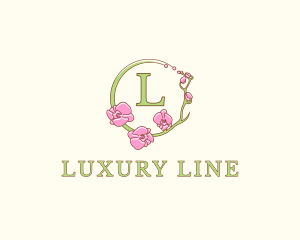 Orchids Flower Florist Boutique logo design