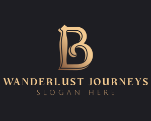 Golden Luxury Letter B Logo