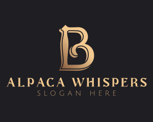 Golden Luxury Letter B logo design