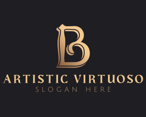 Golden Luxury Letter B logo design