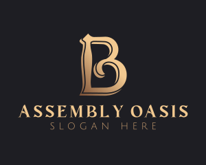 Golden Luxury Letter B logo design