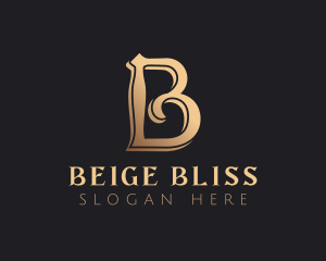 Golden Luxury Letter B logo design