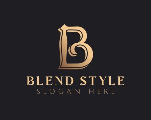 Golden Luxury Letter B logo design