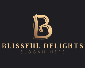 Golden Luxury Letter B logo design