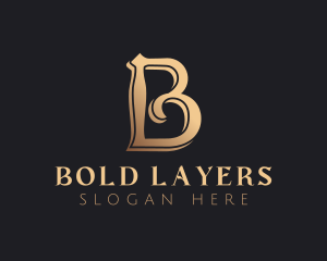 Golden Luxury Letter B logo design