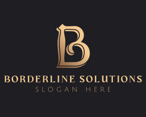 Golden Luxury Letter B logo design