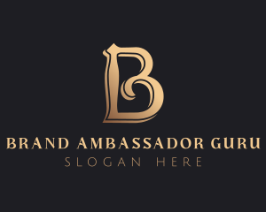 Golden Luxury Letter B logo design