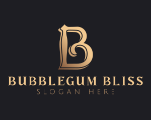 Golden Luxury Letter B logo design