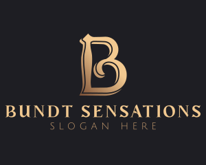 Golden Luxury Letter B logo design