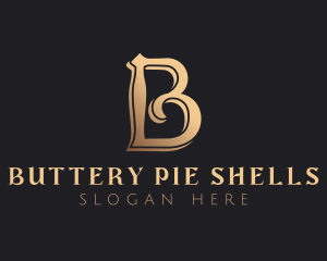 Golden Luxury Letter B logo design