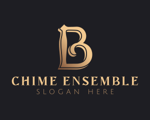 Golden Luxury Letter B logo design