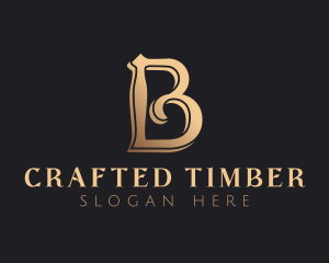 Golden Luxury Letter B logo design