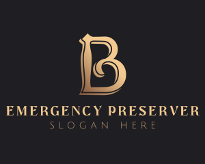 Golden Luxury Letter B logo design