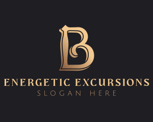 Golden Luxury Letter B logo design