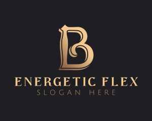 Golden Luxury Letter B logo design