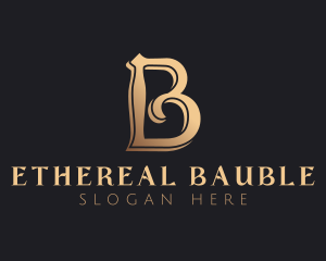 Golden Luxury Letter B logo design