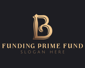 Golden Luxury Letter B logo design