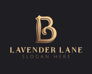 Golden Luxury Letter B logo design