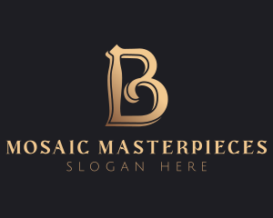 Golden Luxury Letter B logo design