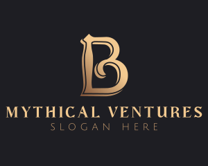 Golden Luxury Letter B logo design