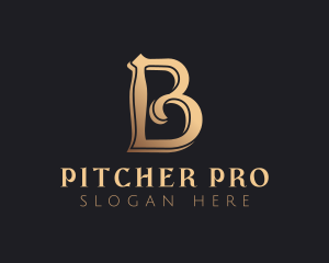 Golden Luxury Letter B logo design