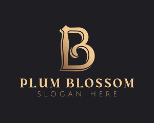 Golden Luxury Letter B logo design