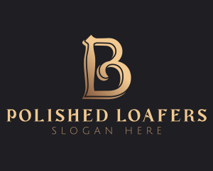 Golden Luxury Letter B logo design