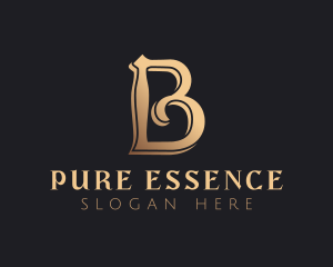 Golden Luxury Letter B logo design