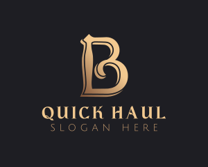 Golden Luxury Letter B logo design