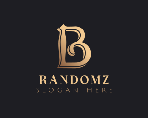 Golden Luxury Letter B logo design