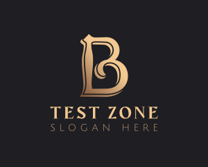 Golden Luxury Letter B logo design