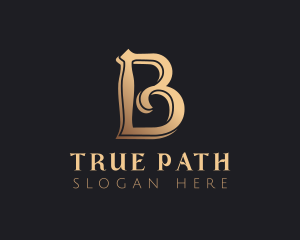 Golden Luxury Letter B logo design