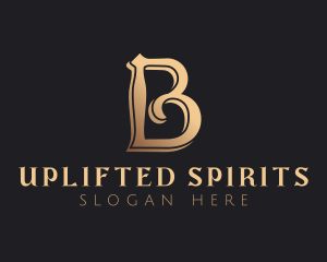 Golden Luxury Letter B logo design