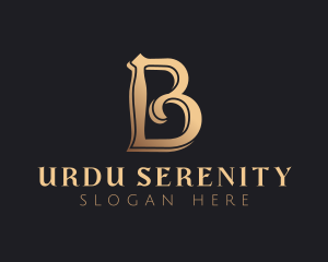 Golden Luxury Letter B logo design