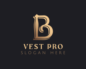 Golden Luxury Letter B logo design