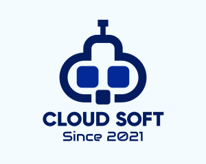 Blue Cloud Robot logo design