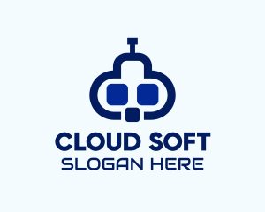 Software Cloud Robot logo design